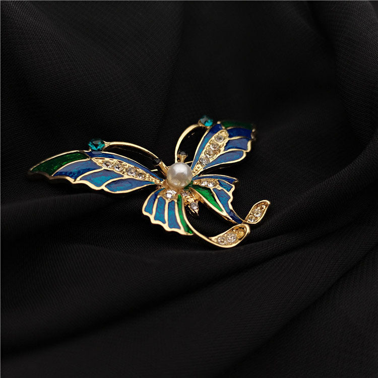 Retro Court Mid-ancient Style Western Enamel Butterfly Brooch - Image 2