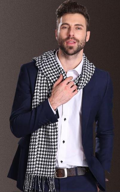 New Europe Fashion Shawl Scarves Men Winter Warm Tartan - Image 15