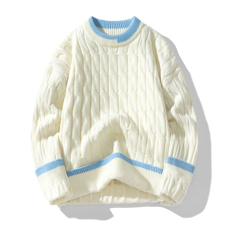 Fake Two Pieces Sweaters Men's Autumn And Winter New Bottoming Sweater