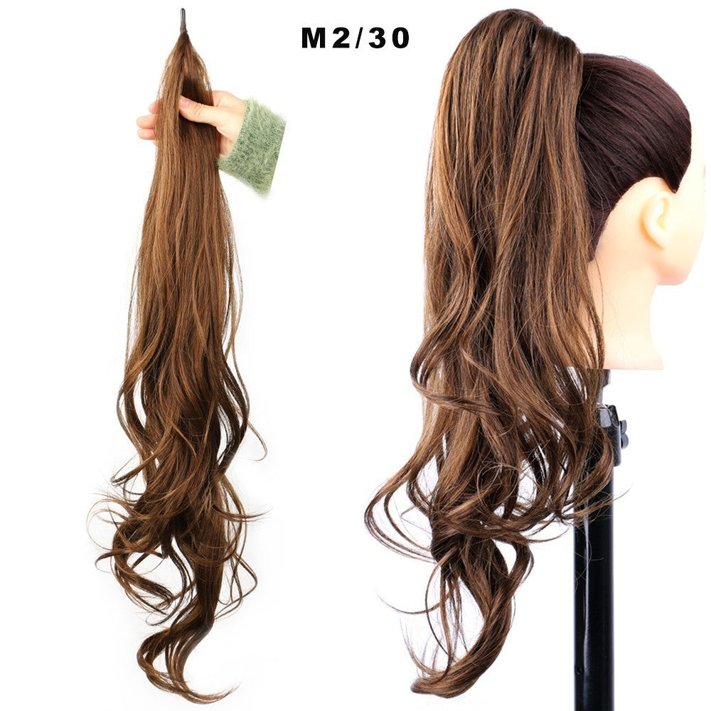 Women's High Ponytail Wig Winding Big Wave Long Curly Hair - Image 13
