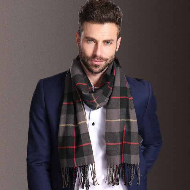 New Europe Fashion Shawl Scarves Men Winter Warm Tartan - Image 13