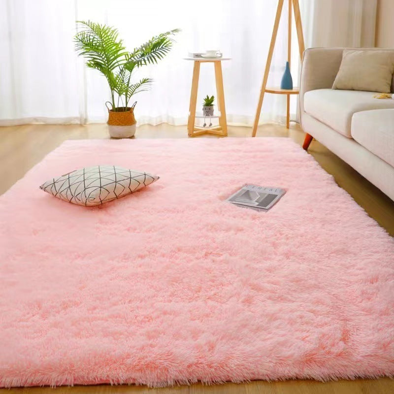Silk Hair Tie-dyed Carpet Hair Plush Living Room Bedroom And Household - Image 22