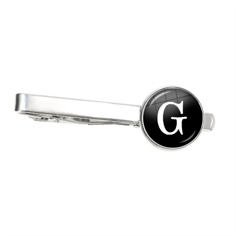 Letter Tie Clip Decoration With French Shirt - Image 30