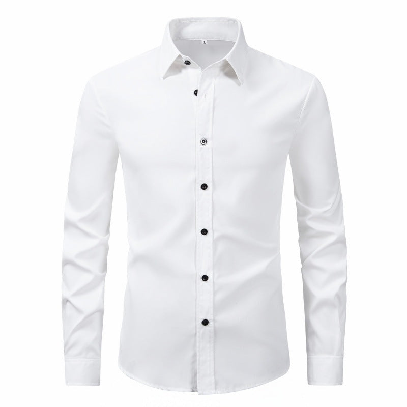 Fashion Slim Men's Long Sleeve Shirt - Image 16