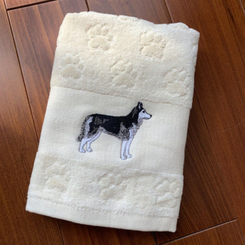Dog Embroidery Water Absorbing Wash Towel - Image 10