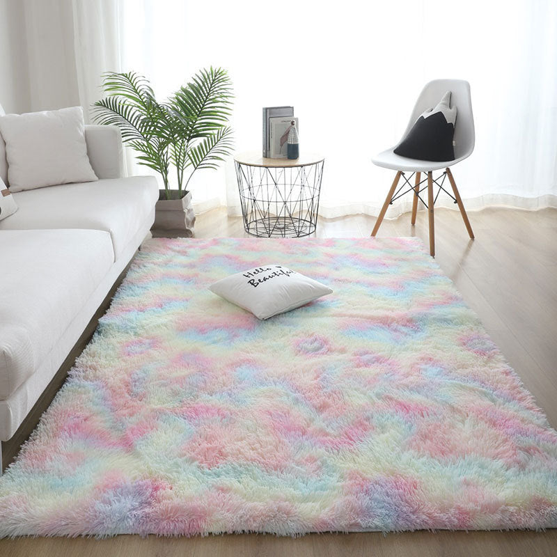 Silk Hair Tie-dyed Carpet Hair Plush Living Room Bedroom And Household - Image 16