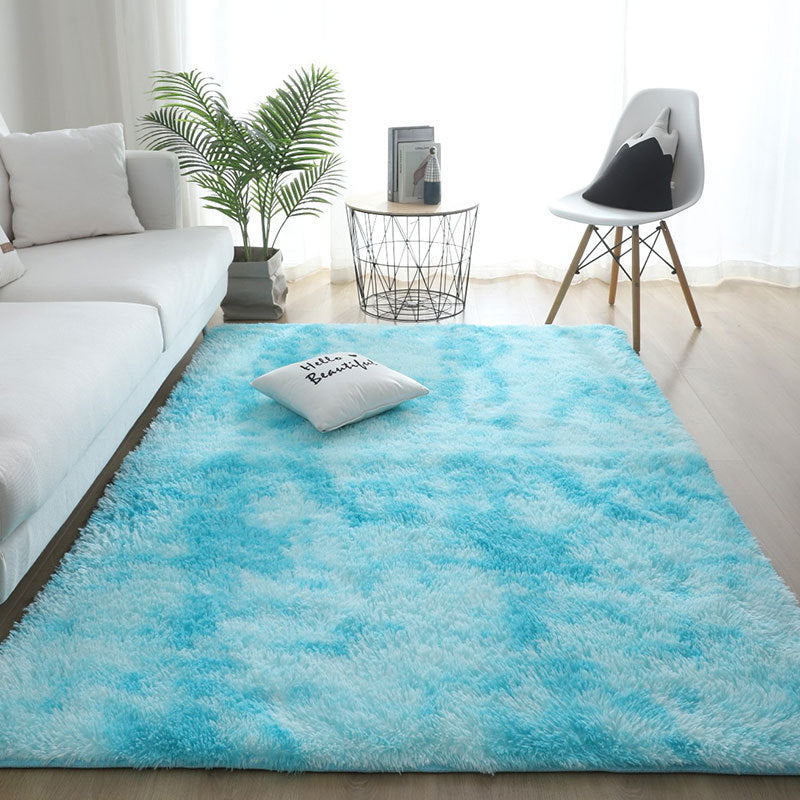 Silk Hair Tie-dyed Carpet Hair Plush Living Room Bedroom And Household - Image 17