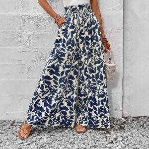 New Waist-tight Summer Long Draping Effect Long Culottes For Women
