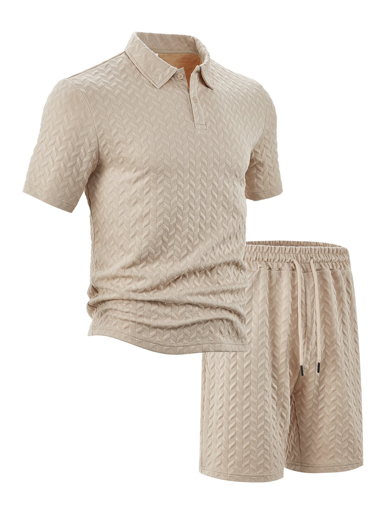 Summer Lapels Casual Short Sleeve Men's Shirt Suit - Image 7