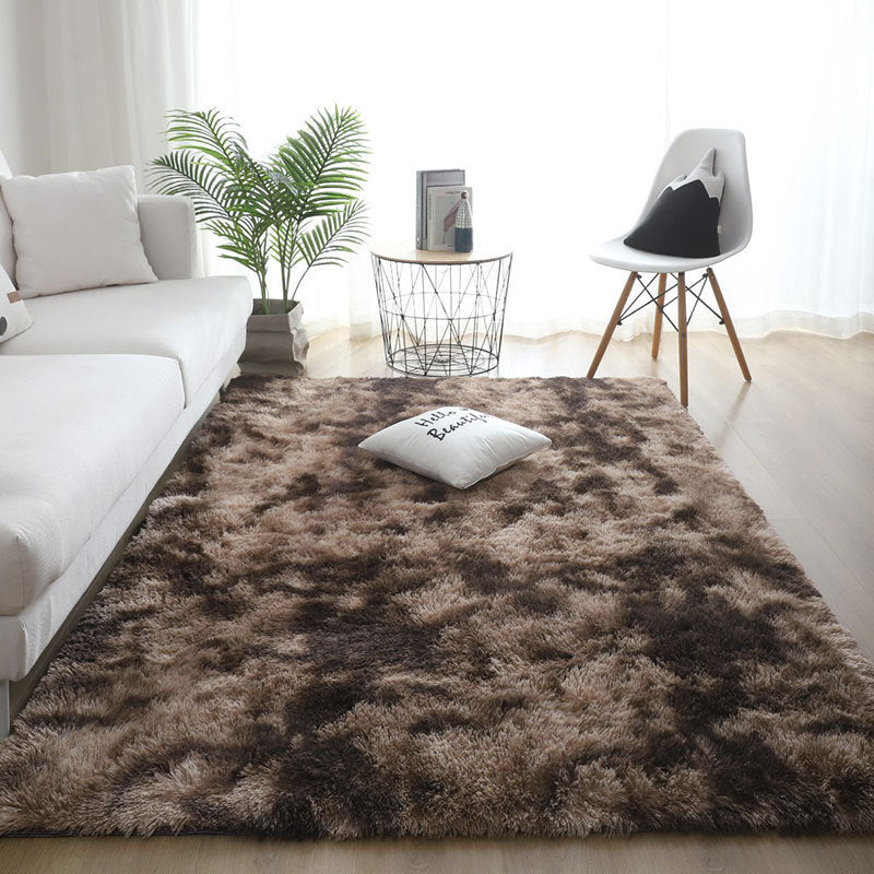Silk Hair Tie-dyed Carpet Hair Plush Living Room Bedroom And Household - Image 9