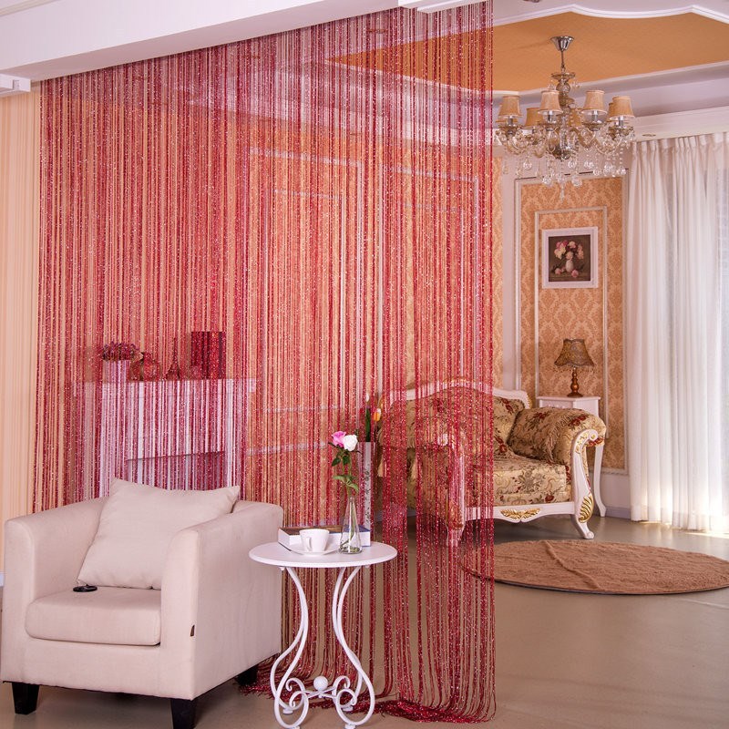 Door Curtain Dilver Thread Curtain Partition Curtain Hanging Curtain Window Screen - Image 11