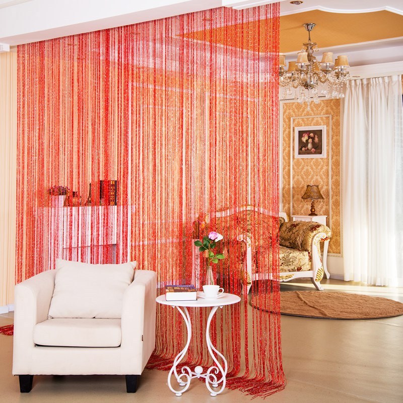 Door Curtain Dilver Thread Curtain Partition Curtain Hanging Curtain Window Screen - Image 3