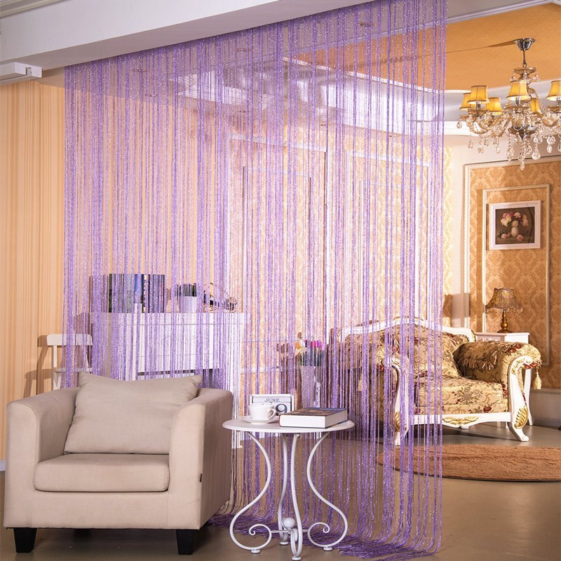 Door Curtain Dilver Thread Curtain Partition Curtain Hanging Curtain Window Screen - Image 7