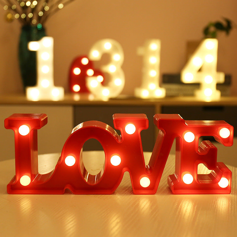 Luminous LED Letter Number Night Light English Alphabet Number Battery Lamp Romantic Wedding Christmas Party Decoration - Image 73