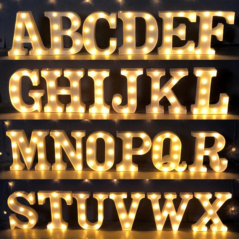 Luminous LED Letter Number Night Light English Alphabet Number Battery Lamp Romantic Wedding Christmas Party Decoration - Image 91