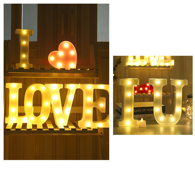 Luminous LED Letter Number Night Light English Alphabet Number Battery Lamp Romantic Wedding Christmas Party Decoration - Image 3