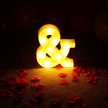 Luminous LED Letter Number Night Light English Alphabet Number Battery Lamp Romantic Wedding Christmas Party Decoration - Image 84