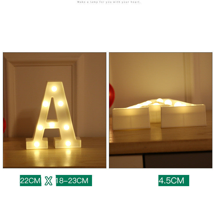 Luminous LED Letter Number Night Light English Alphabet Number Battery Lamp Romantic Wedding Christmas Party Decoration - Image 4