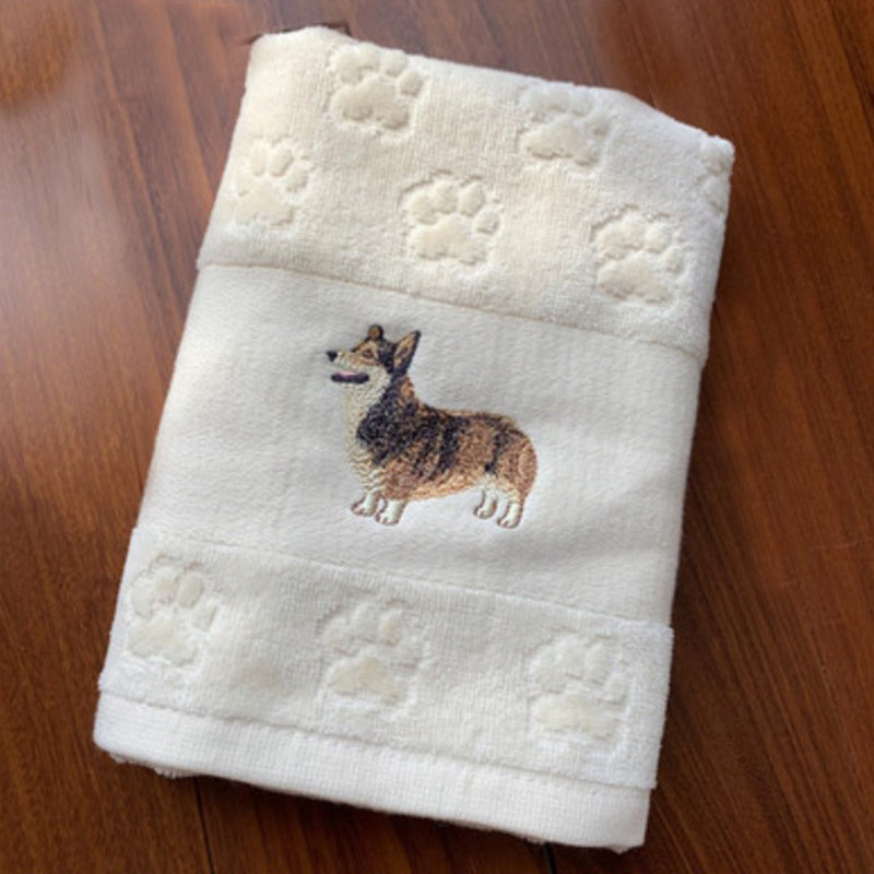 Dog Embroidery Water Absorbing Wash Towel - Image 4