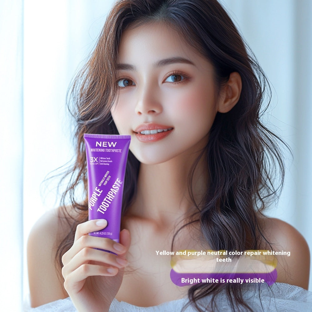 Purple Whitening Toothpaste To Remove Yellow
