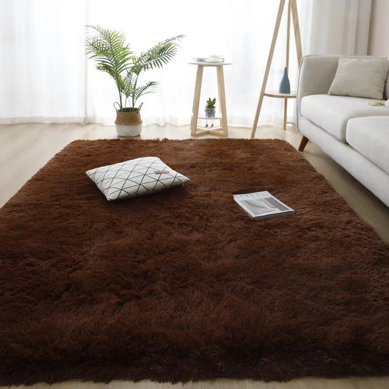 Silk Hair Tie-dyed Carpet Hair Plush Living Room Bedroom And Household - Image 7