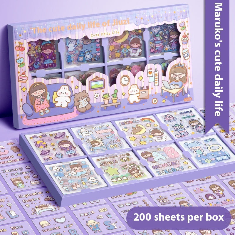 200 PET Tent Stickers With Seamless Waterproof Cartoon Design - Image 5