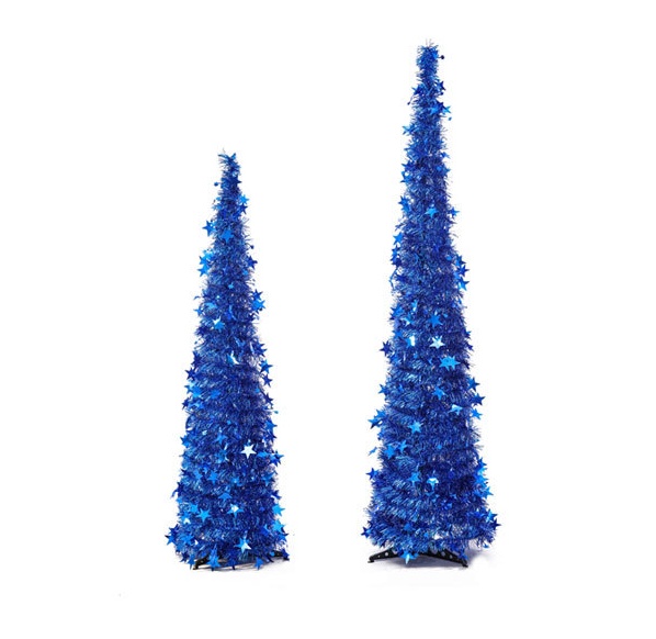 Artificial Tinsel Up Christmas Tree With Stand Gorgeous Collapsible Artificial Christmas Tree For Christmas Decorations - Image 6