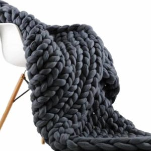 Hand woven woolen blanket  Soft Chenille Blanket