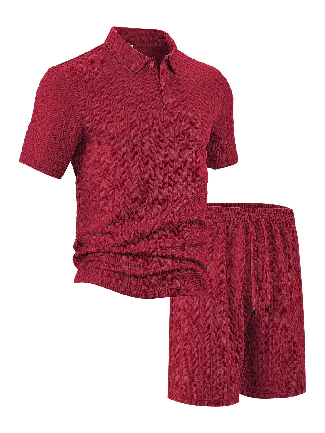 Summer Lapels Casual Short Sleeve Men's Shirt Suit - Image 11