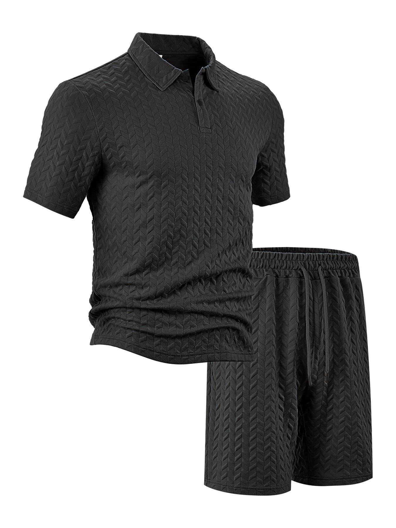 Summer Lapels Casual Short Sleeve Men's Shirt Suit - Image 6