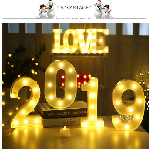 Luminous LED Letter Number Night Light English Alphabet Number Battery Lamp Romantic Wedding Christmas Party Decoration - Image 32