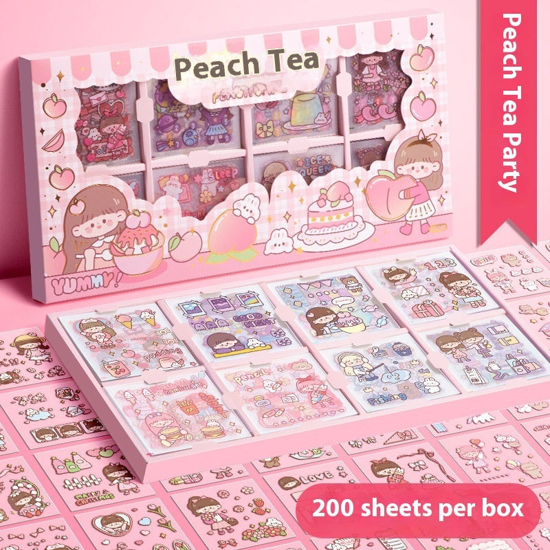 200 PET Tent Stickers With Seamless Waterproof Cartoon Design - Image 9