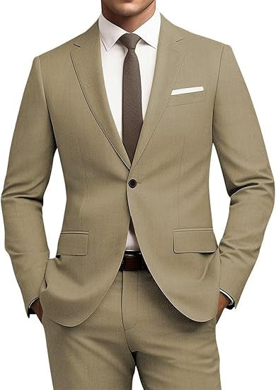 Men's Suit Slim Fit 2-piece Set, Casual Business Set - Image 2