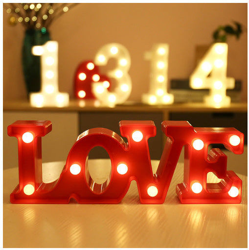 Luminous LED Letter Number Night Light English Alphabet Number Battery Lamp Romantic Wedding Christmas Party Decoration - Image 31