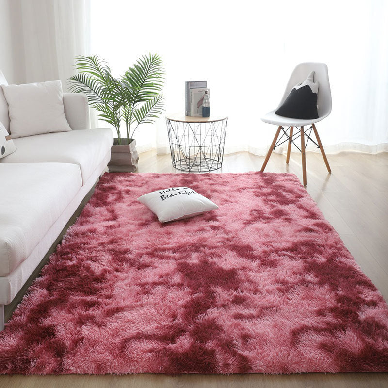 Silk Hair Tie-dyed Carpet Hair Plush Living Room Bedroom And Household - Image 12
