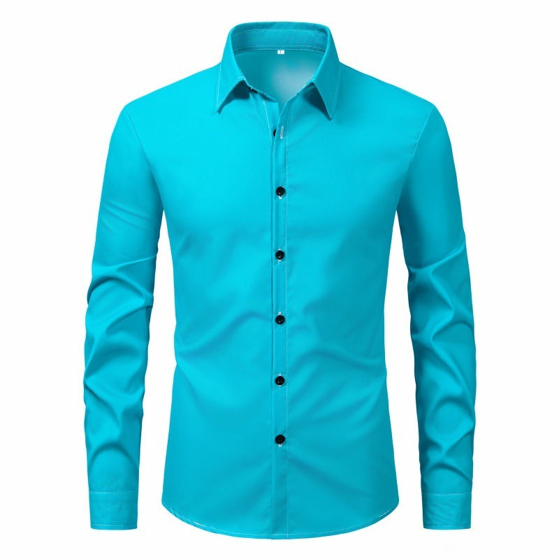 Fashion Slim Men's Long Sleeve Shirt - Image 5