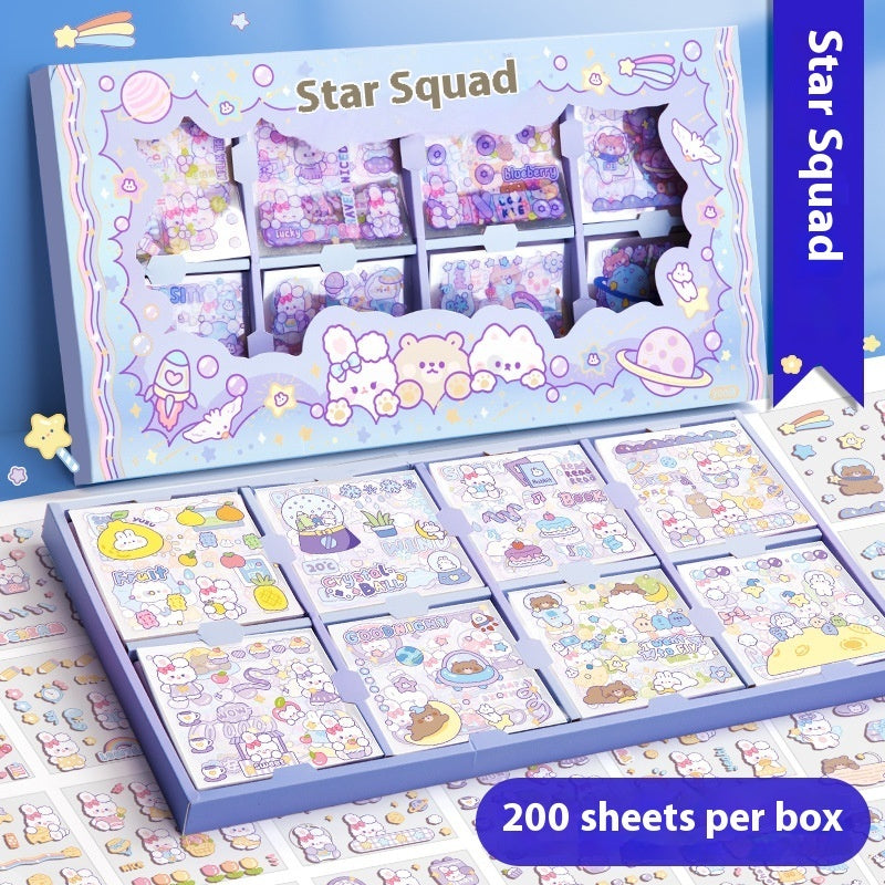 200 PET Tent Stickers With Seamless Waterproof Cartoon Design - Image 6