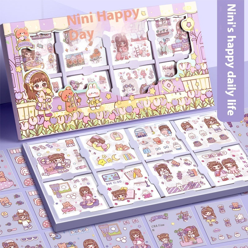 200 PET Tent Stickers With Seamless Waterproof Cartoon Design - Image 4