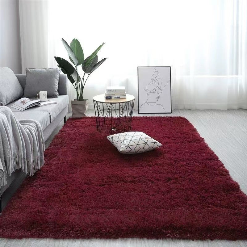 Silk Hair Tie-dyed Carpet Hair Plush Living Room Bedroom And Household - Image 24