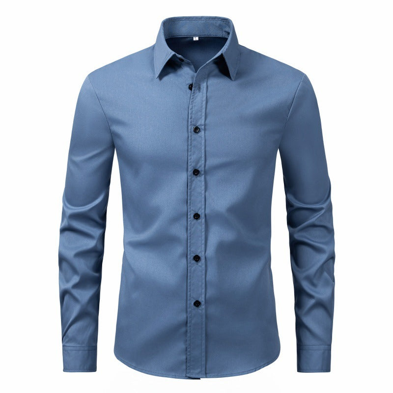Fashion Slim Men's Long Sleeve Shirt - Image 4