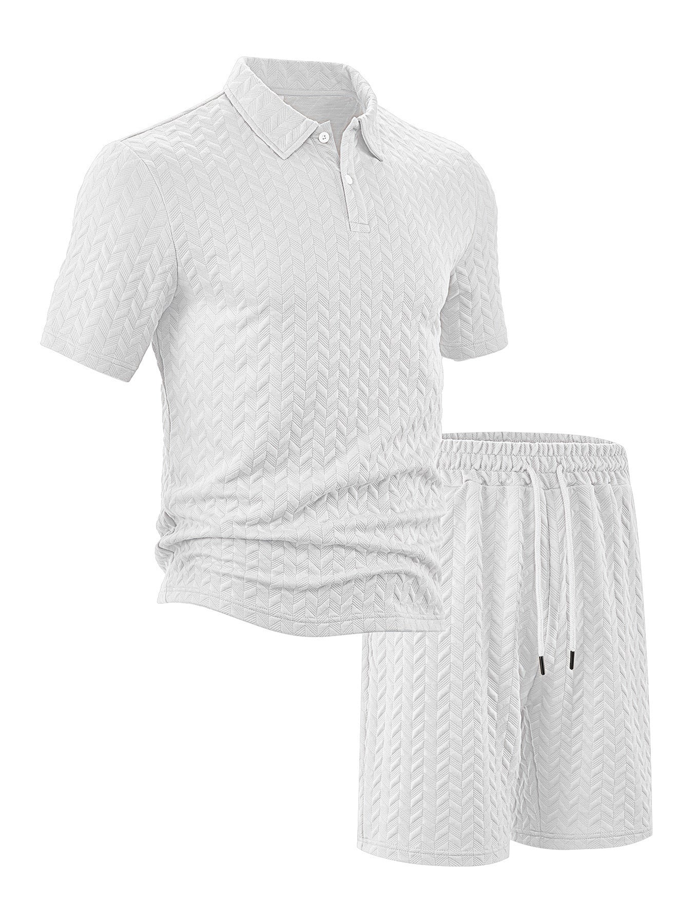 Summer Lapels Casual Short Sleeve Men's Shirt Suit - Image 10