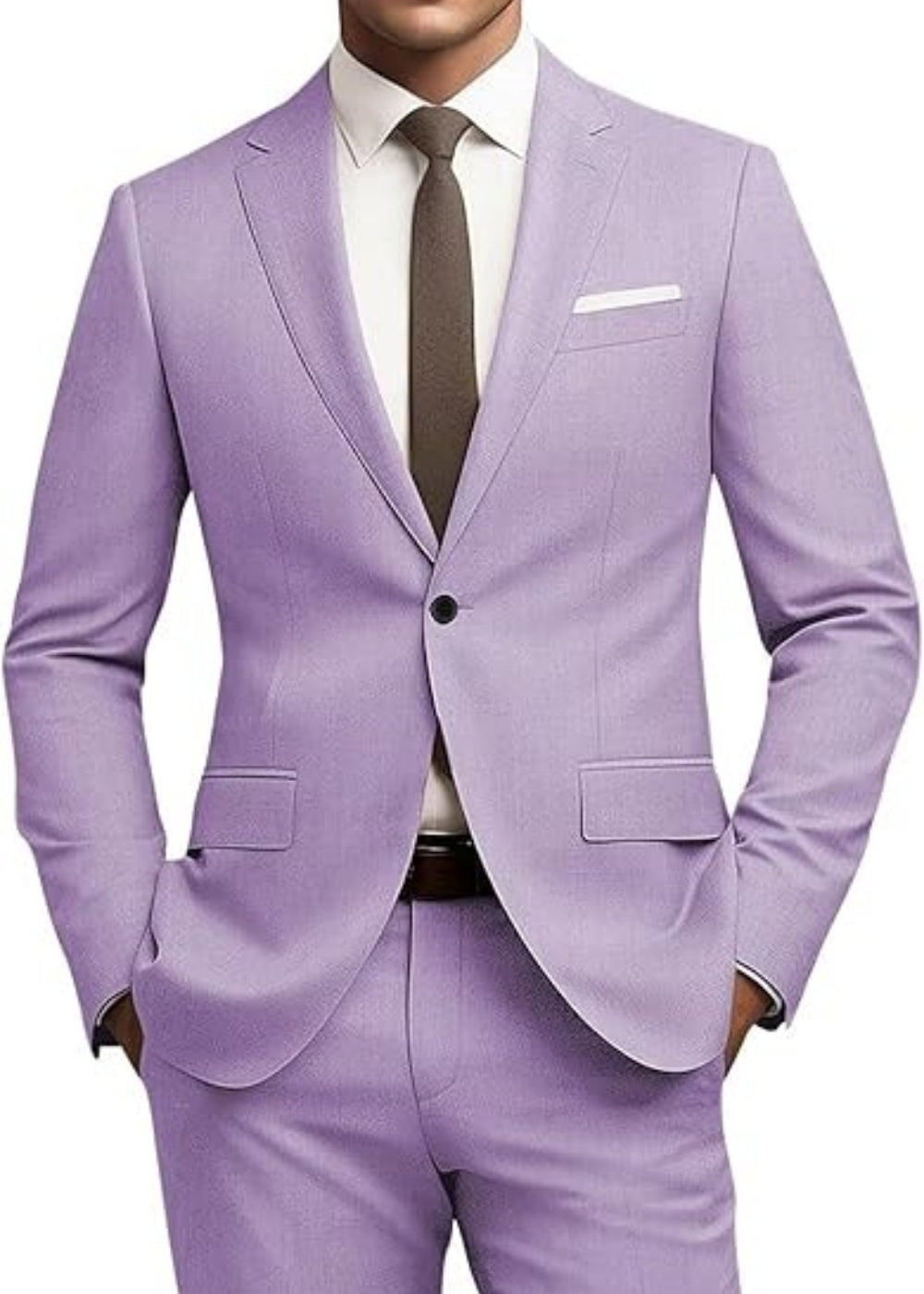 Men's Suit Slim Fit 2-piece Set, Casual Business Set - Image 4