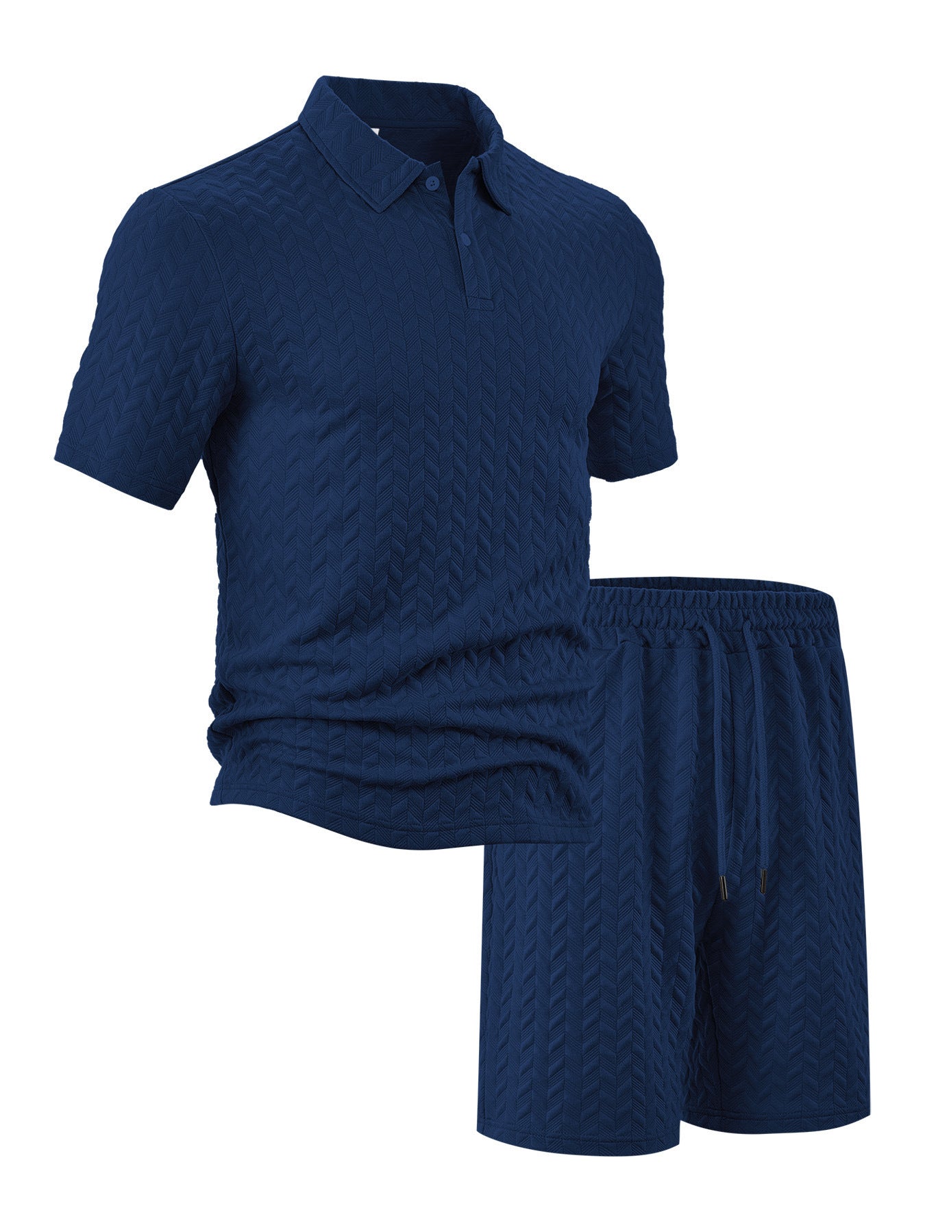 Summer Lapels Casual Short Sleeve Men's Shirt Suit - Image 9